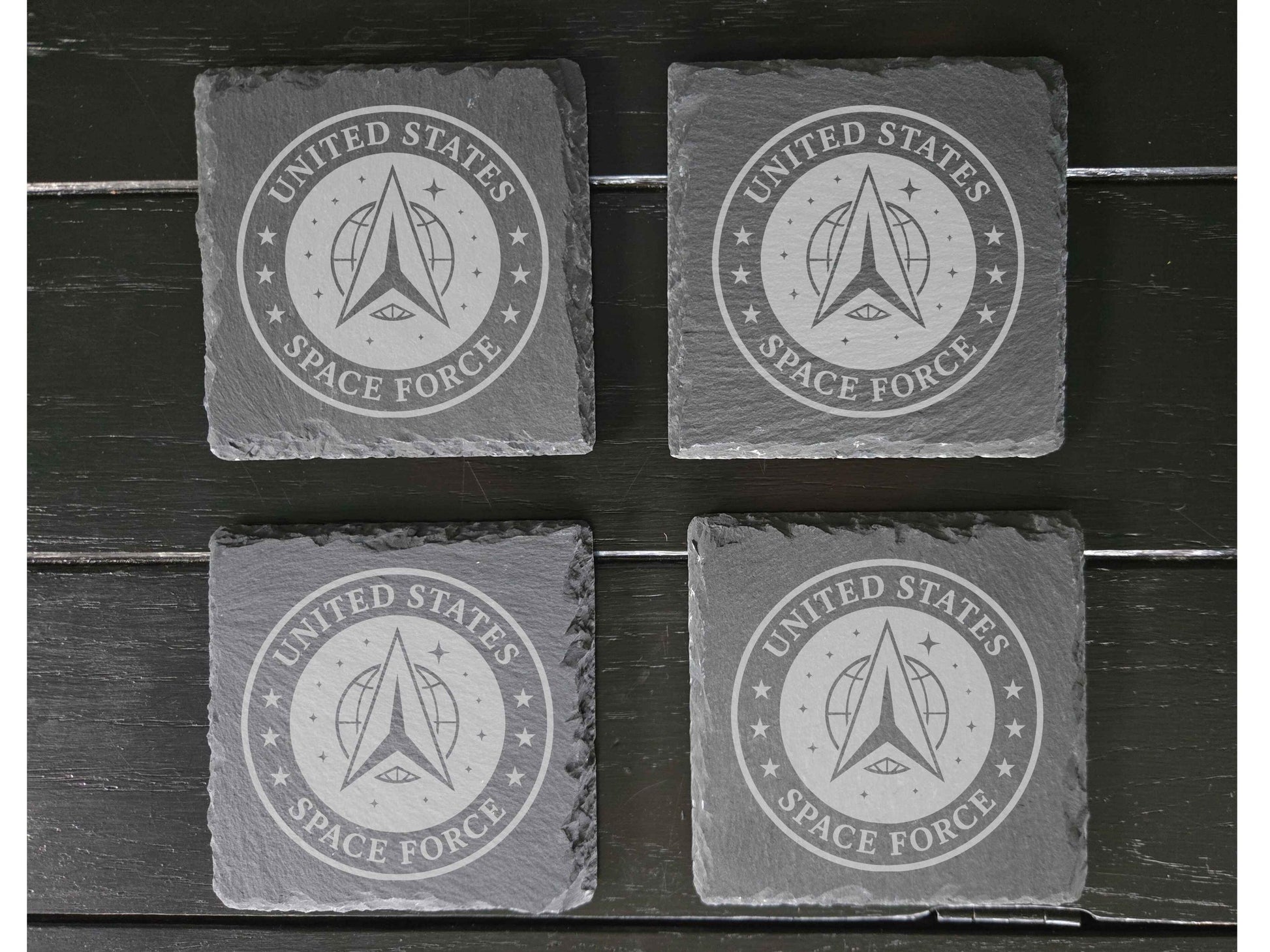 US Space Force Slate Drink Coasters