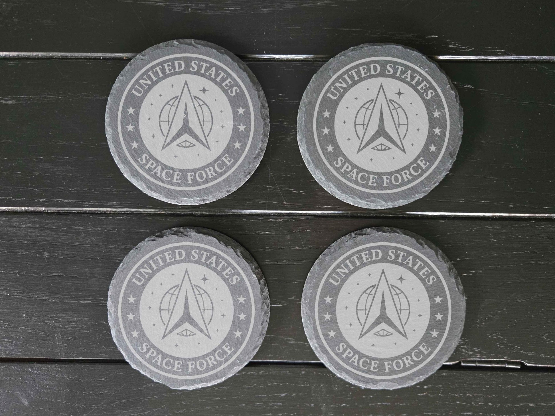 US Space Force Slate Drink Coasters