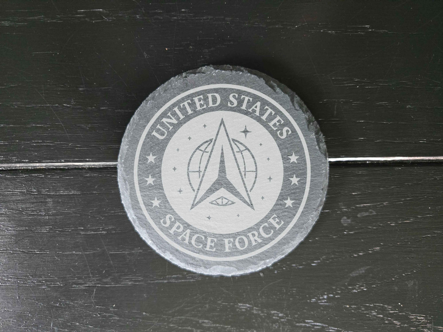 US Space Force Slate Drink Coasters