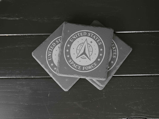 US Space Force Slate Drink Coasters