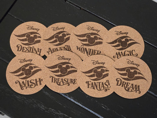 Disney Cruise Line Cork Coaster Set
