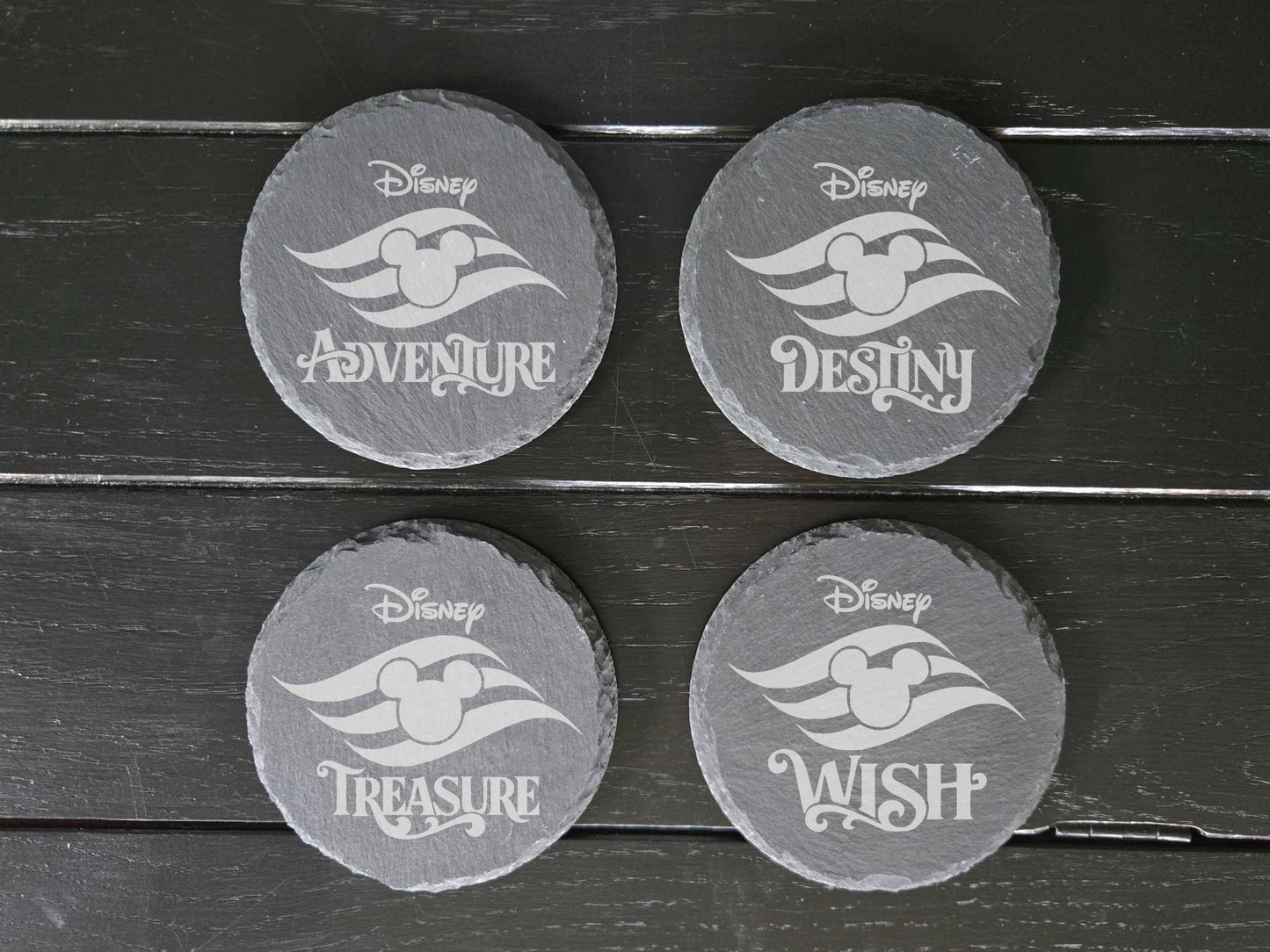 Disney Cruise Line Slate Coasters Set of 4