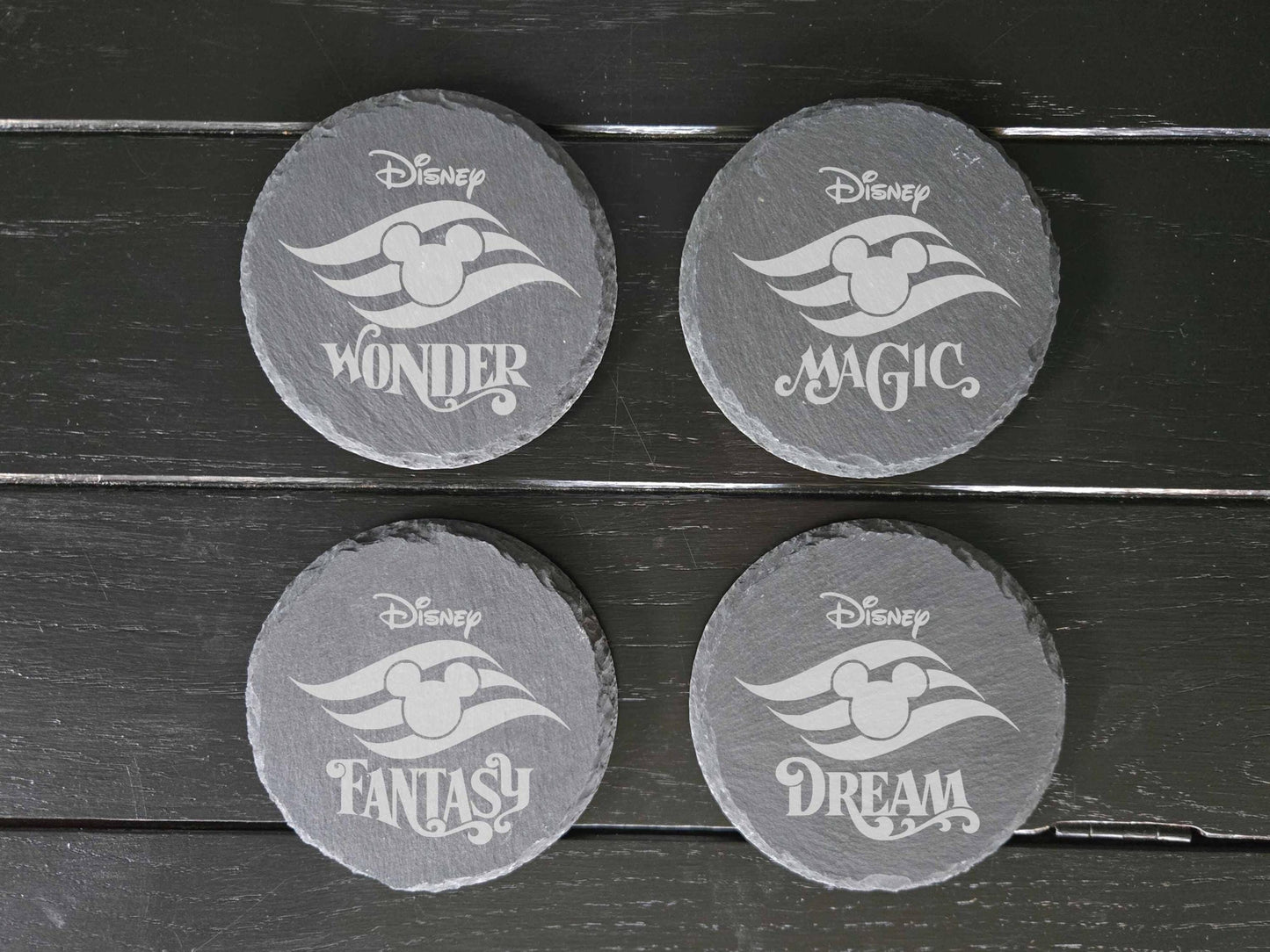 Disney Cruise Line Slate Coasters Set of 4