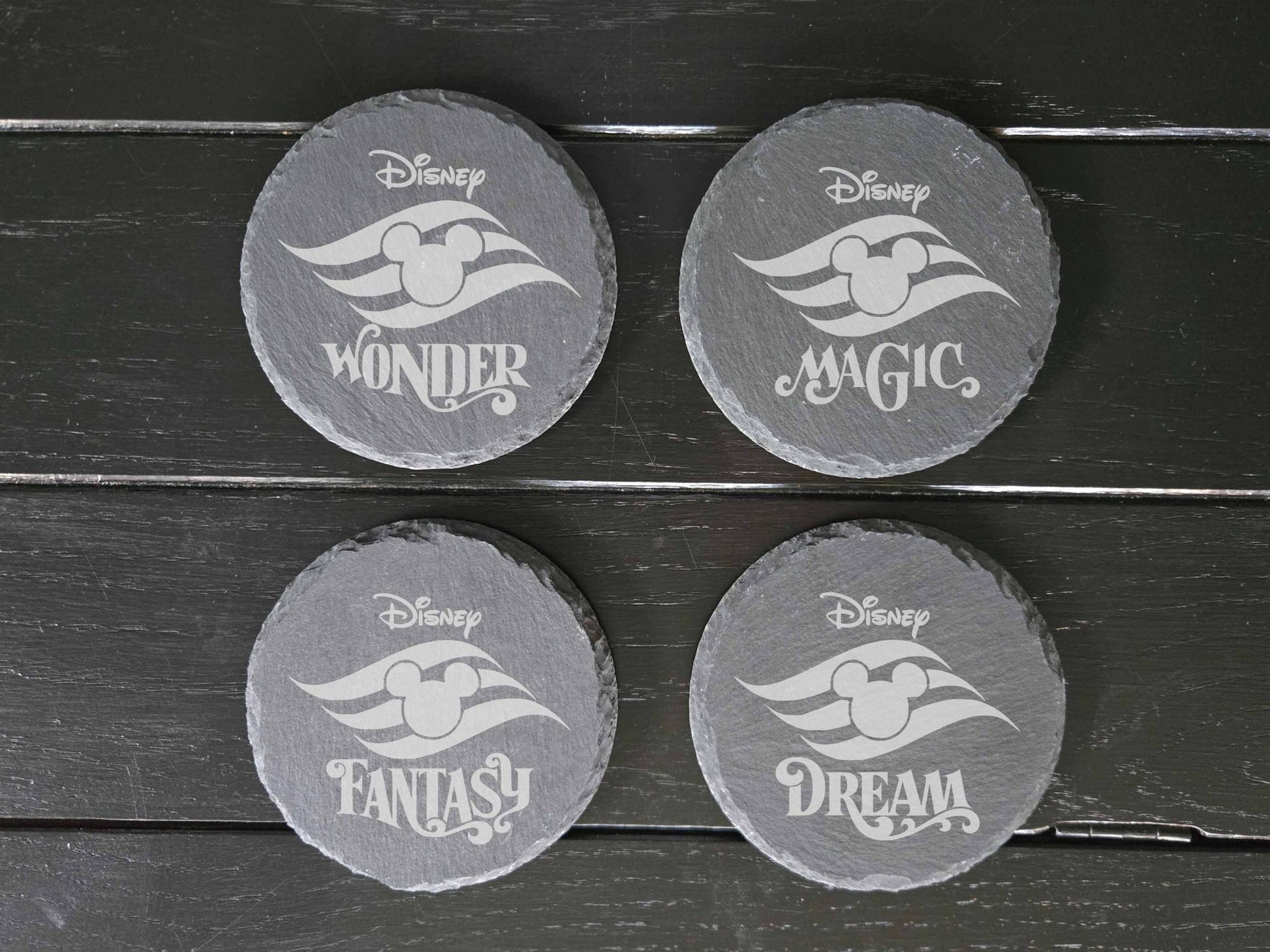 Disney Cruise Line Slate Coasters Set of 4