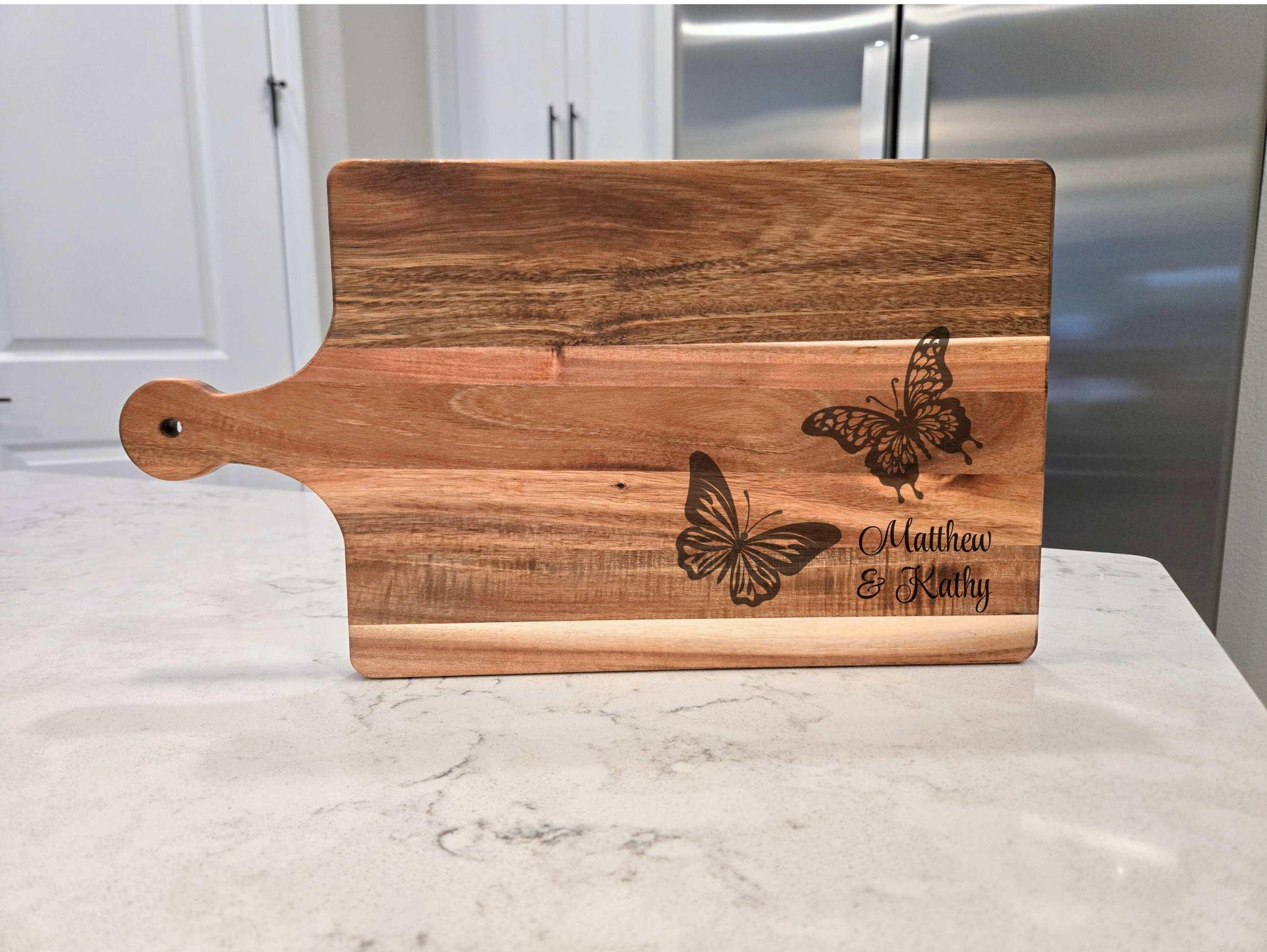 Personalized Butterfly Cutting Board