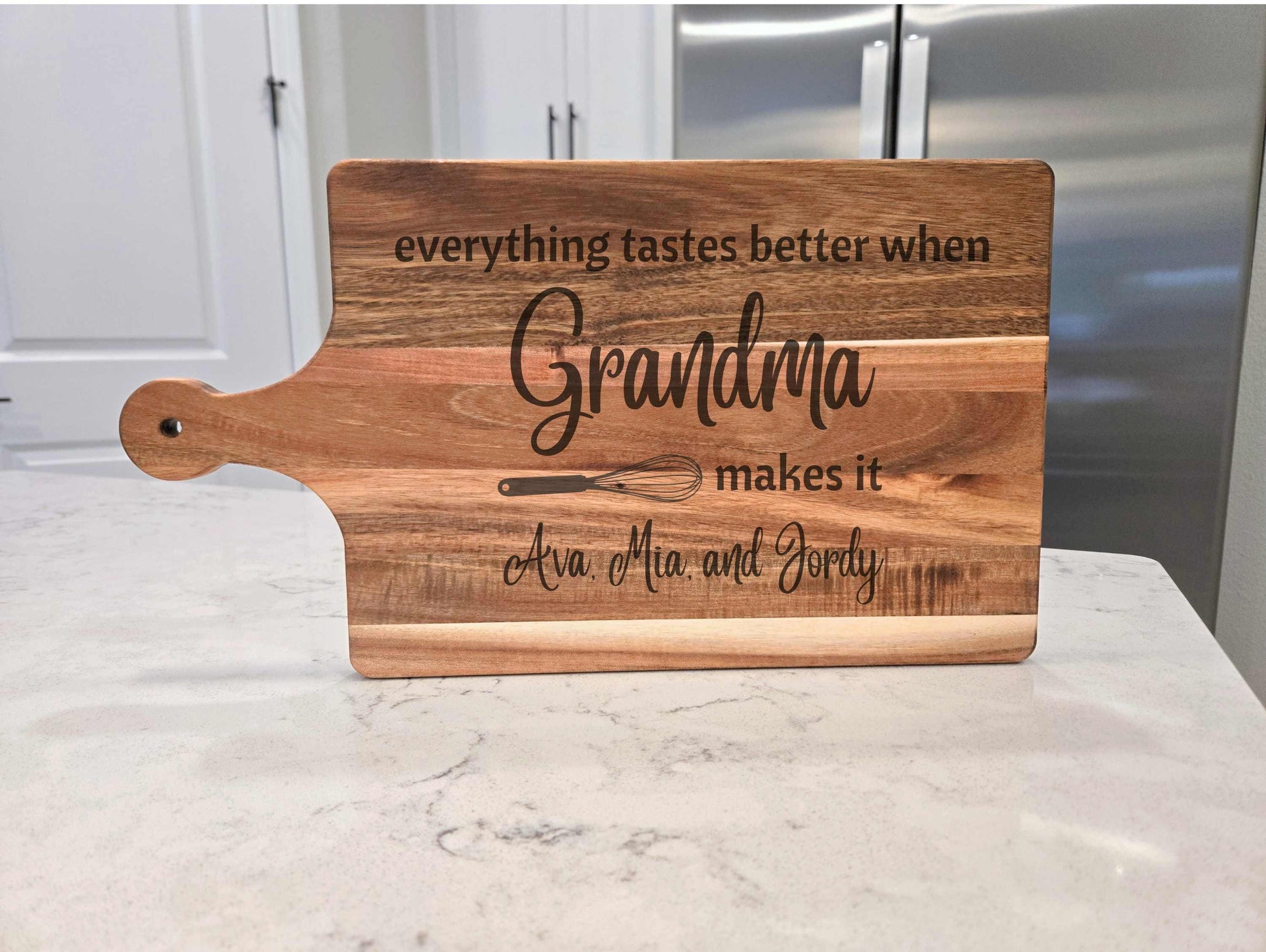 Everything tastes better when grandma makes it cutting board