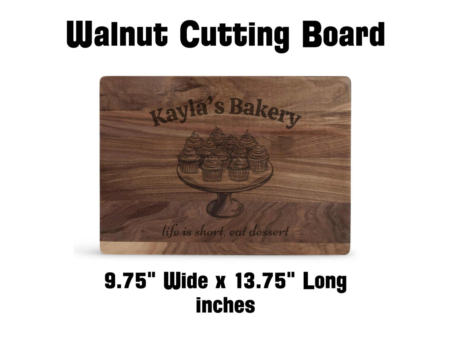 Personalized Bakery Walnut Cutting Board