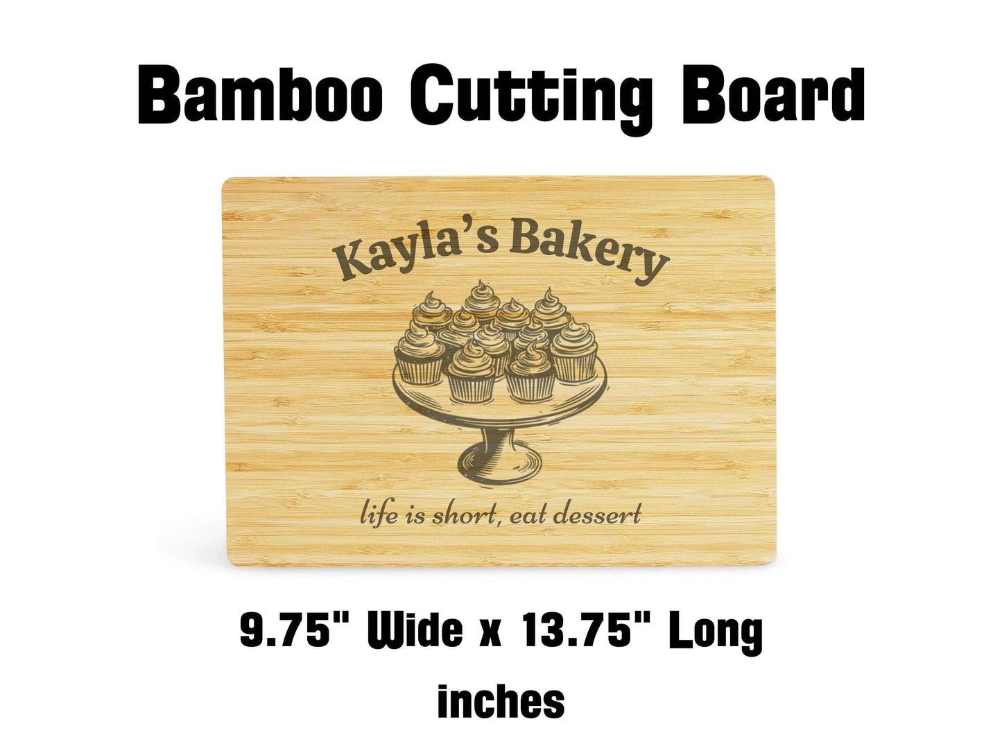 Personalized Bakery Bamboo Cutting Board
