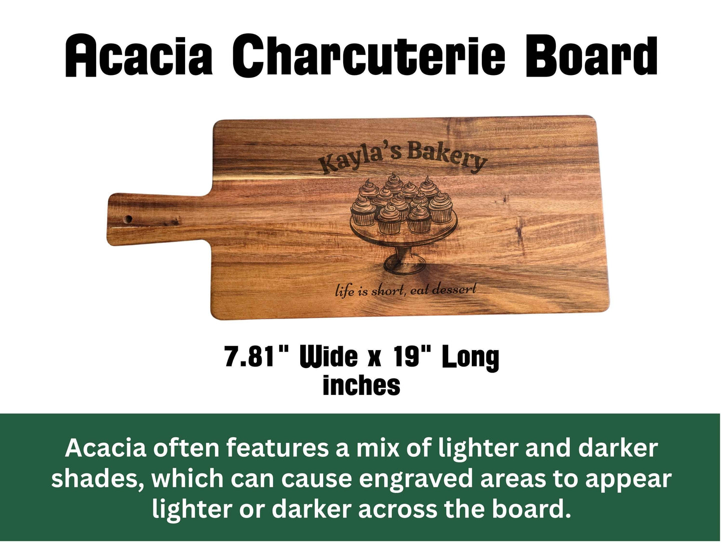 Personalized Bakery Charcuterie Board – Custom Cupcake Display Board