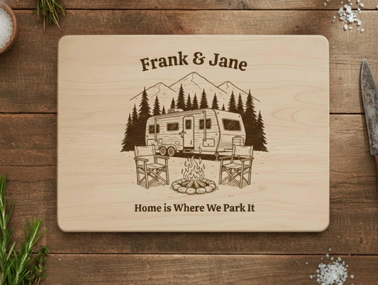 Personalized RV Owners Cutting Board
