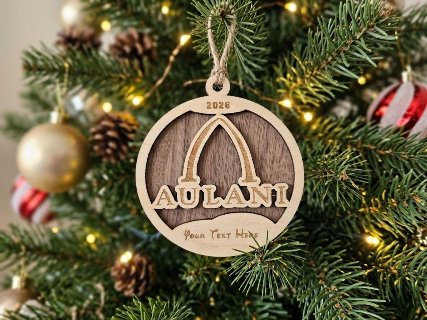 Aulani Resort Hawaii Laser Engraved Ornament
