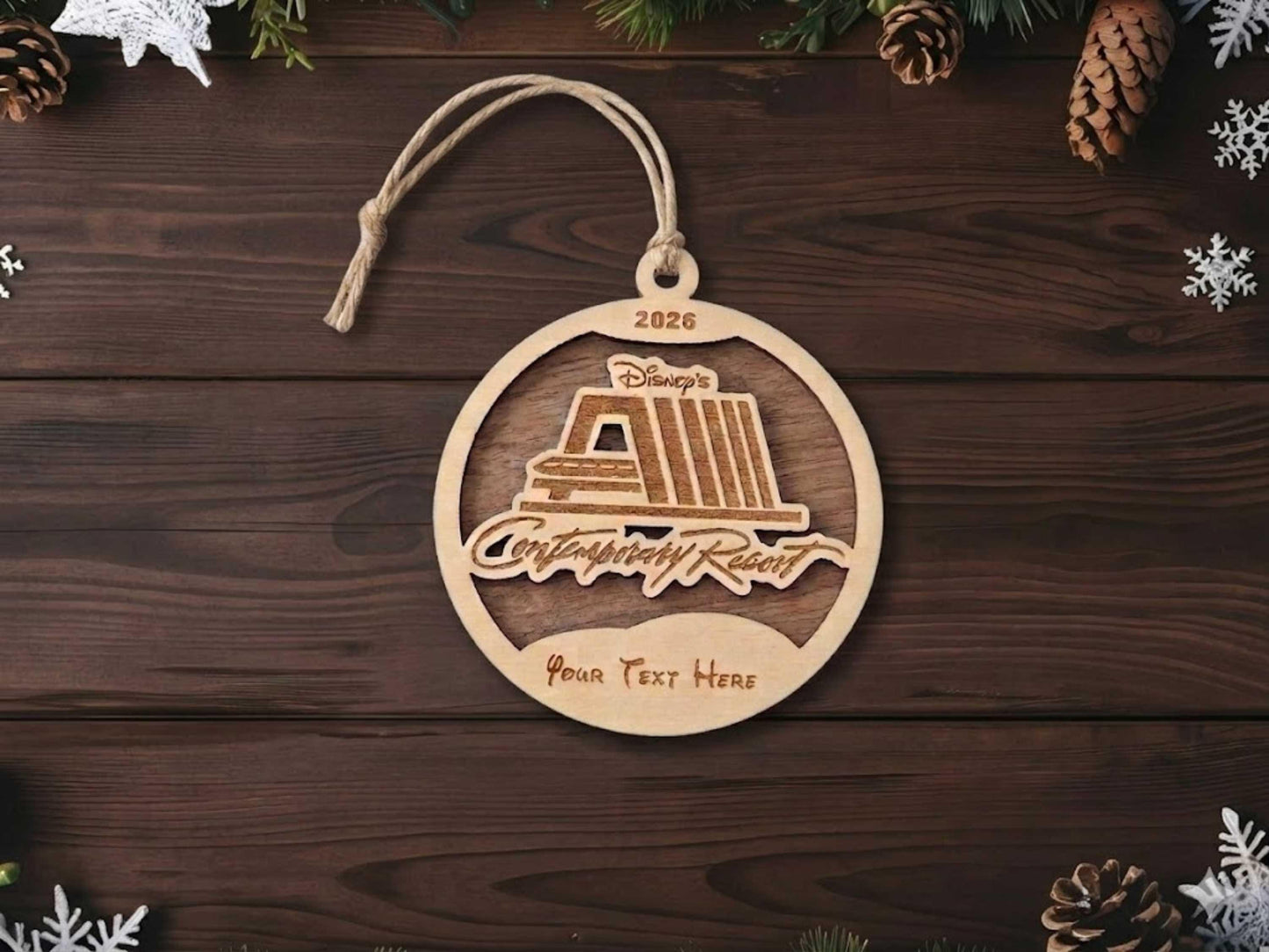 Contemporary Resort Disneyworld Ornament
