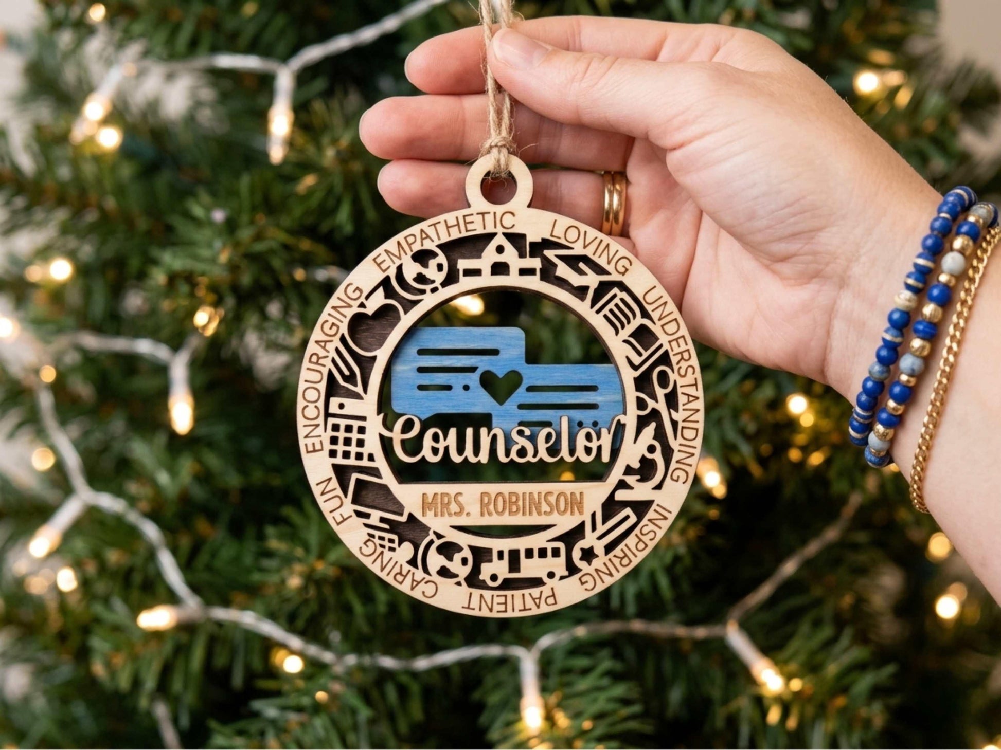 Personalized School Counselor Ornament