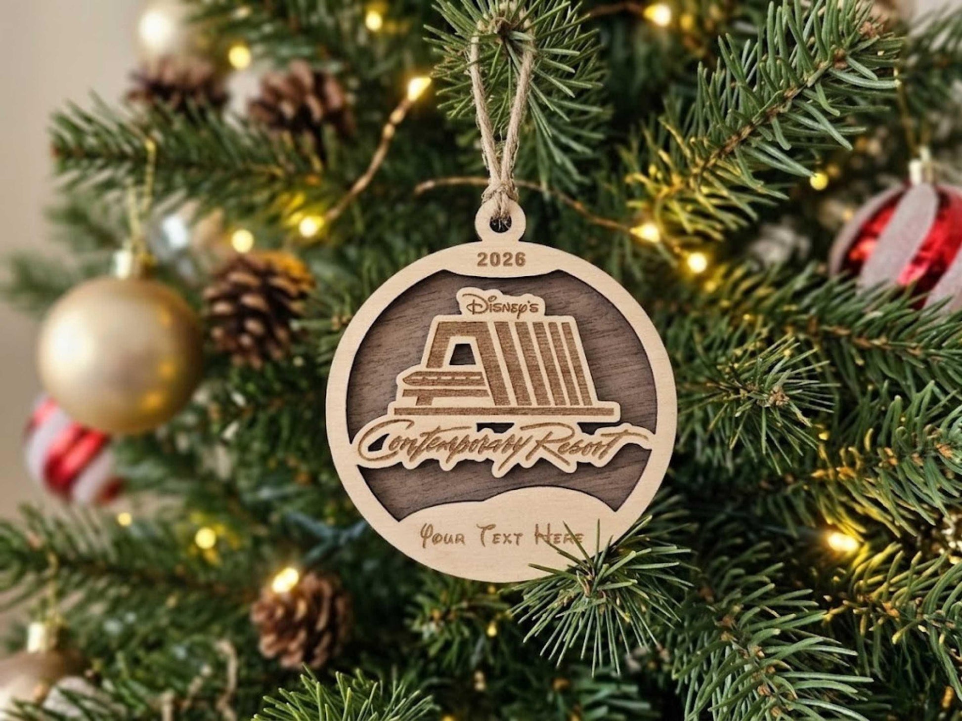 Contemporary Resort Disneyworld Ornament