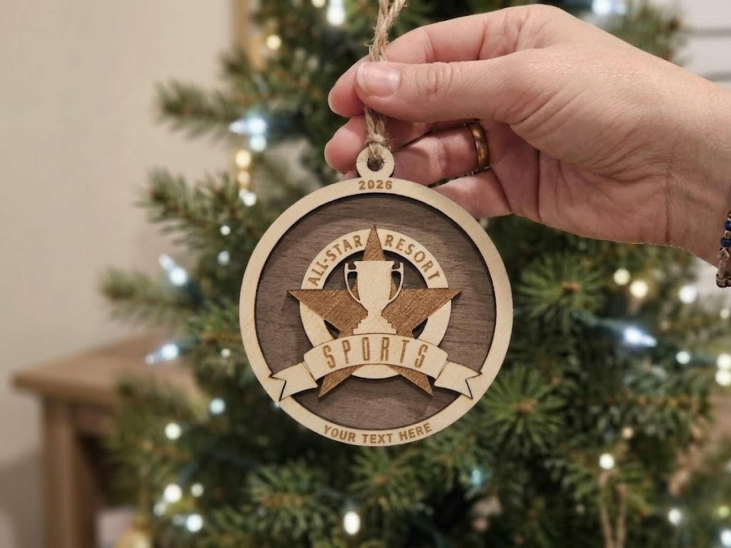 All-Star Sports Resort Disney World Wooden Ornament