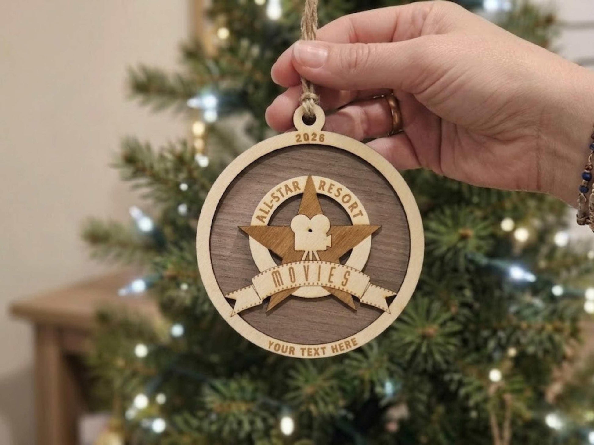 All-Star Movies Resort Disney World Wooden Ornament