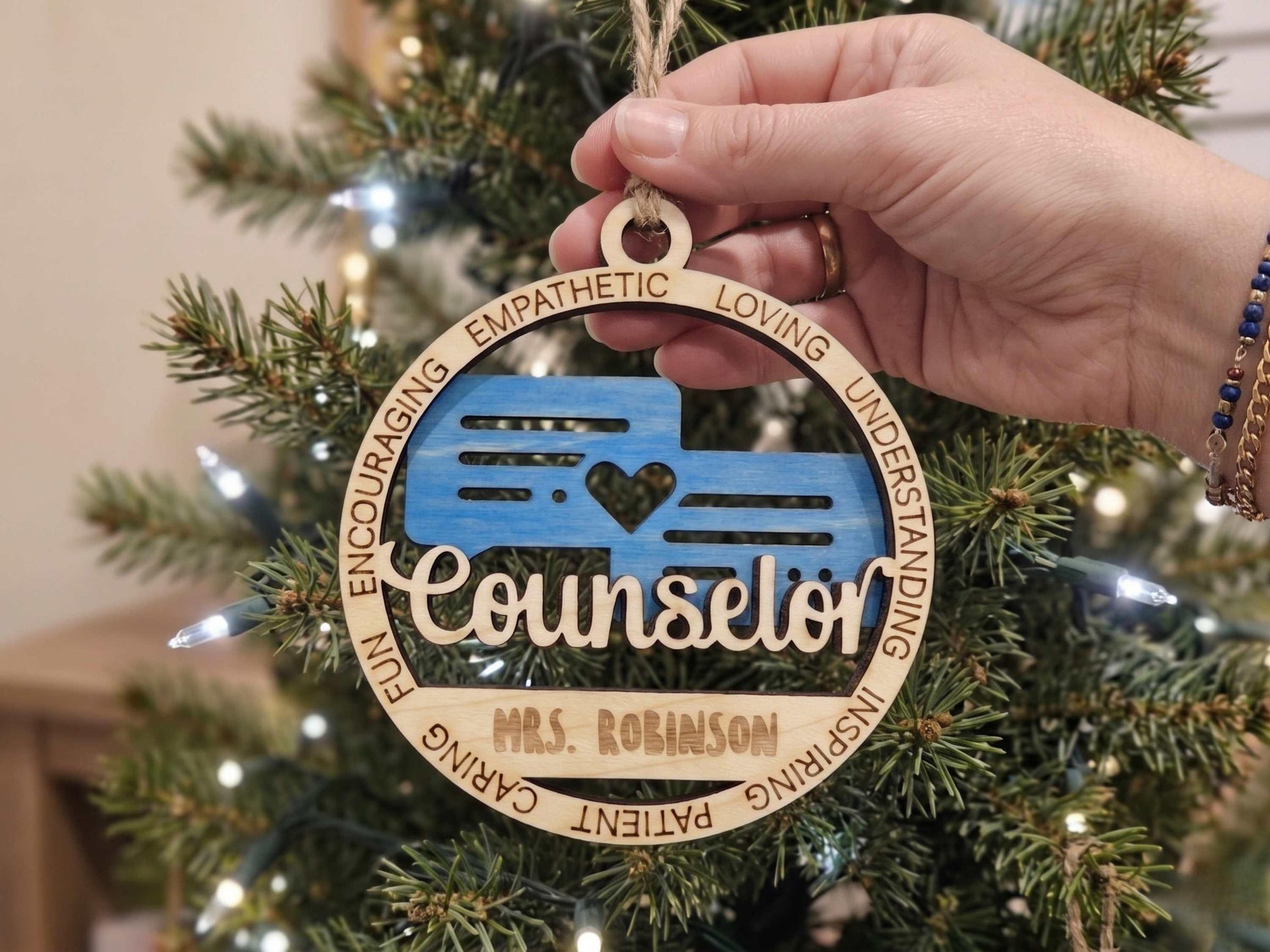 Personalized School Counselor Ornament