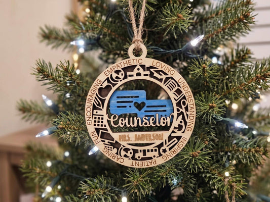 Personalized School Counselor Ornament