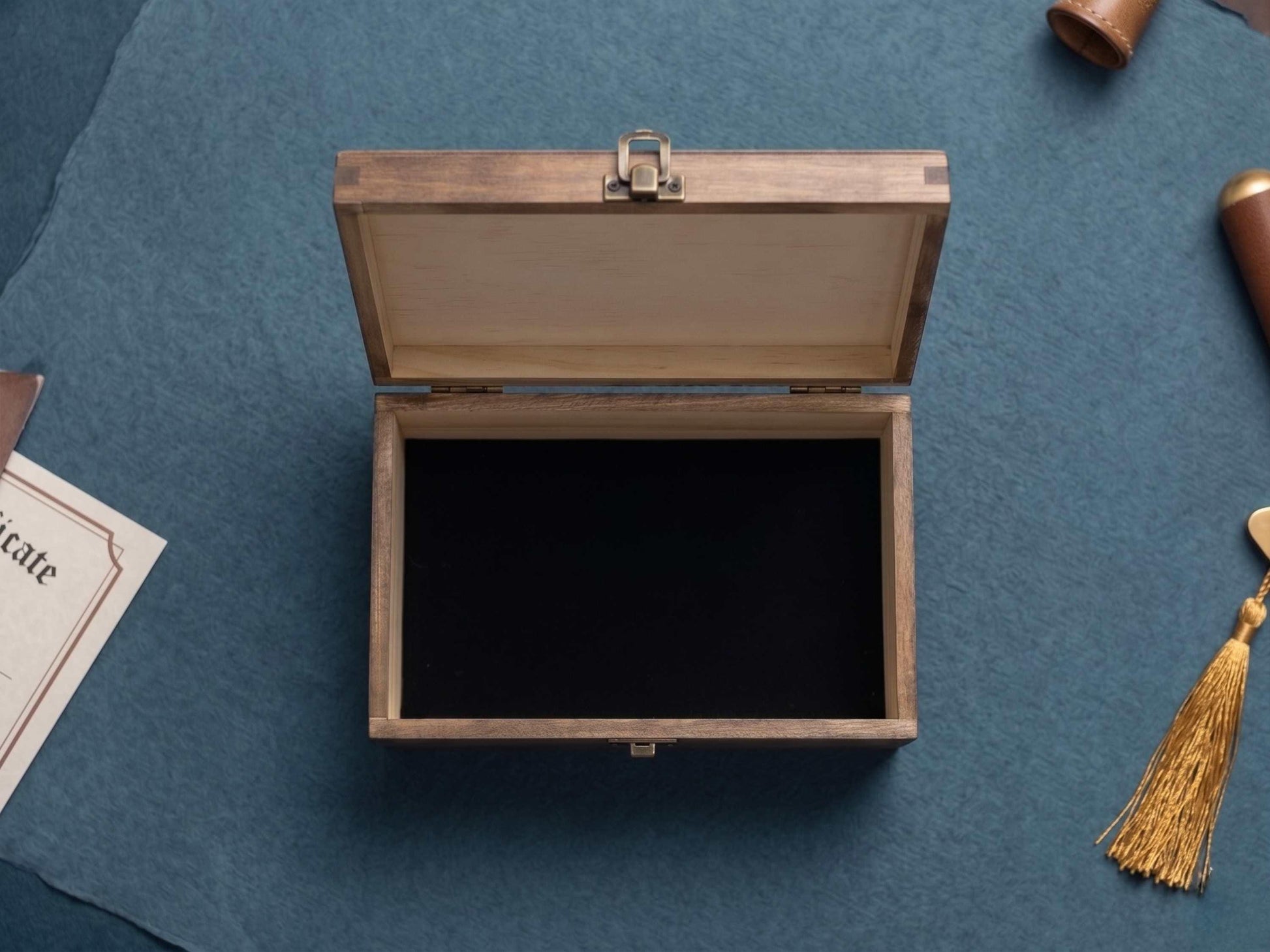 Interior view of custom memory box
