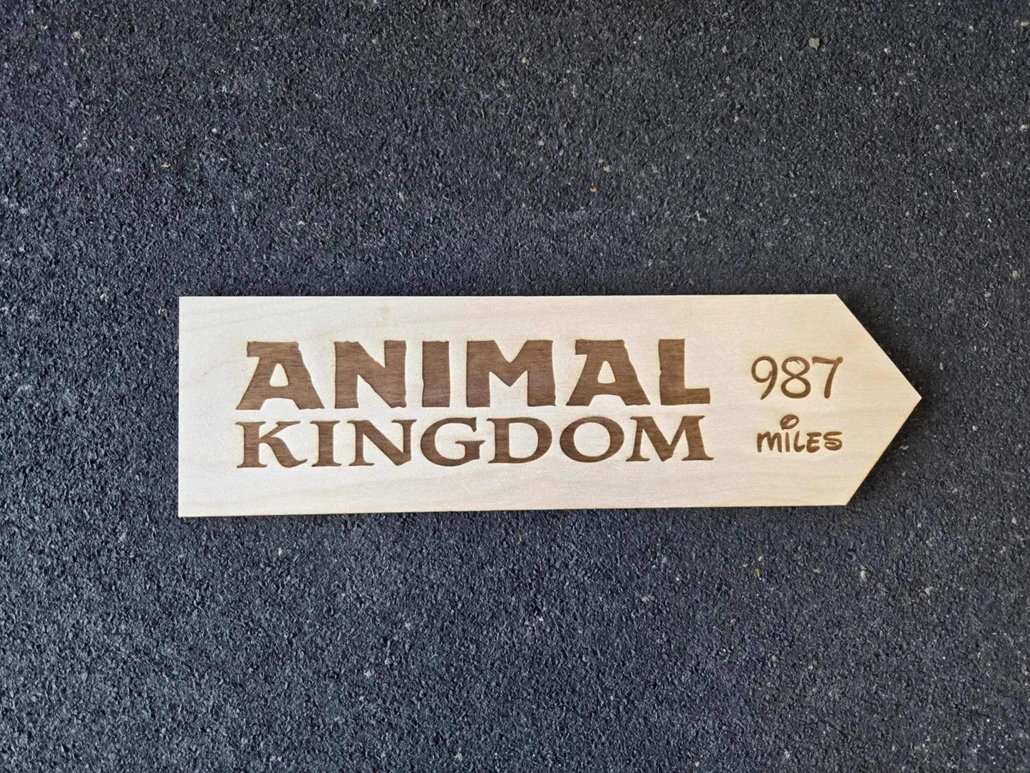 Miles to Animal Kingdom Directional Sign