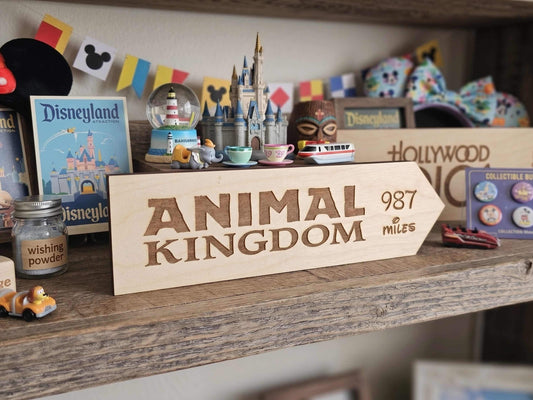 Miles to Animal Kingdom Directional Sign