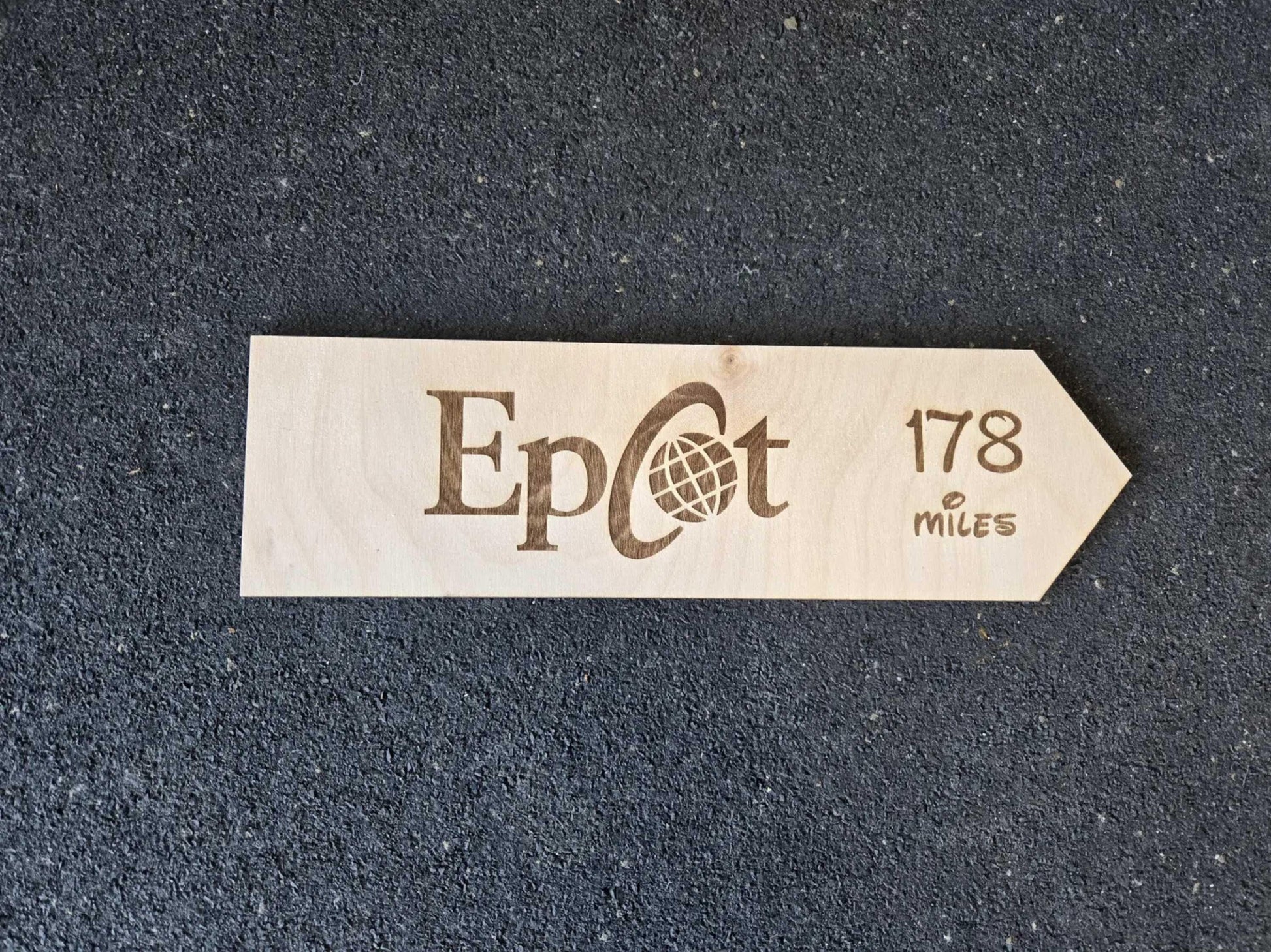 Miles to Epcot Sign
