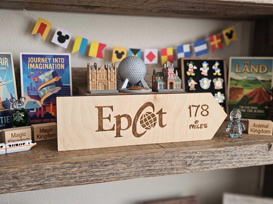 Miles to Epcot Sign