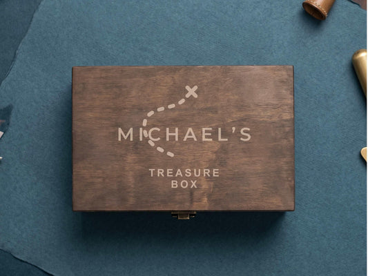 Walnut Stained Treasure Keepsake Box