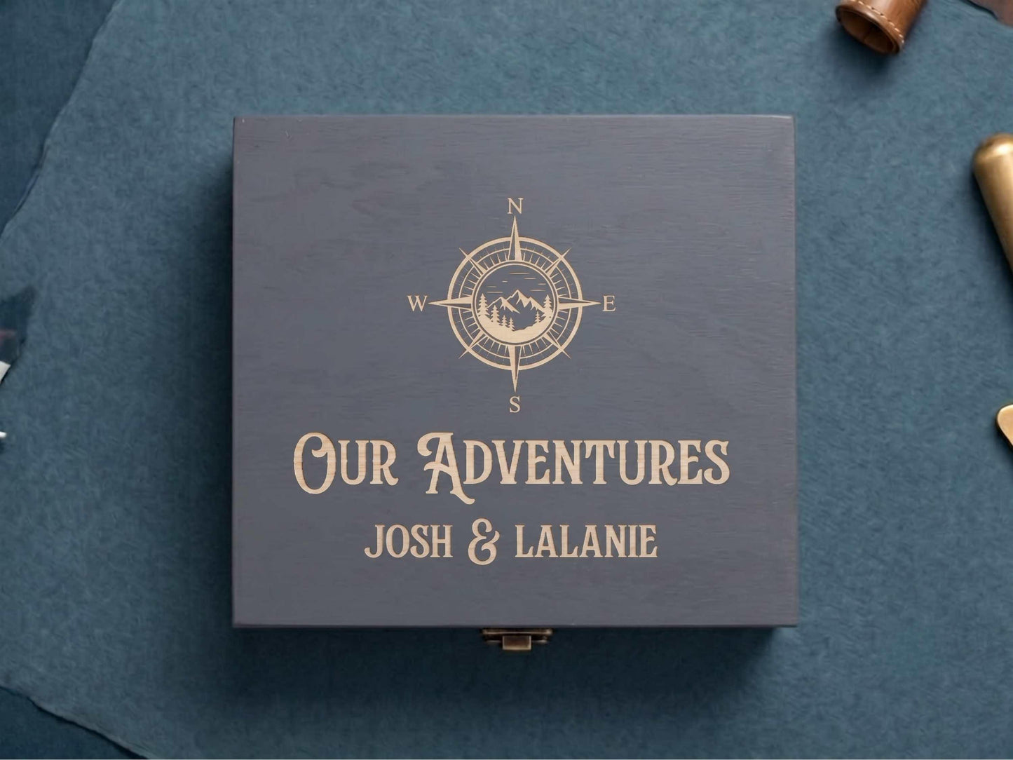 Our Adventures Couples Memory Box Grey Stain