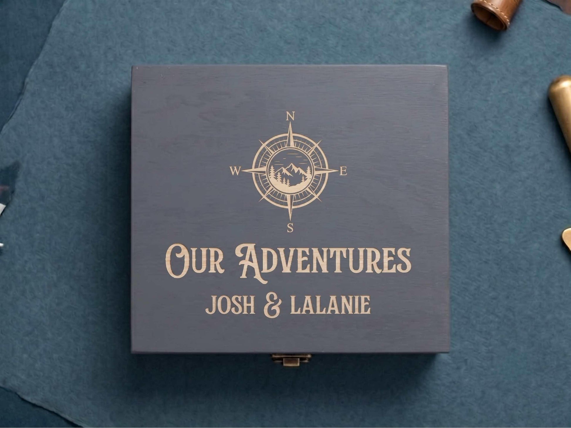 Our Adventures Couples Memory Box Grey Stain