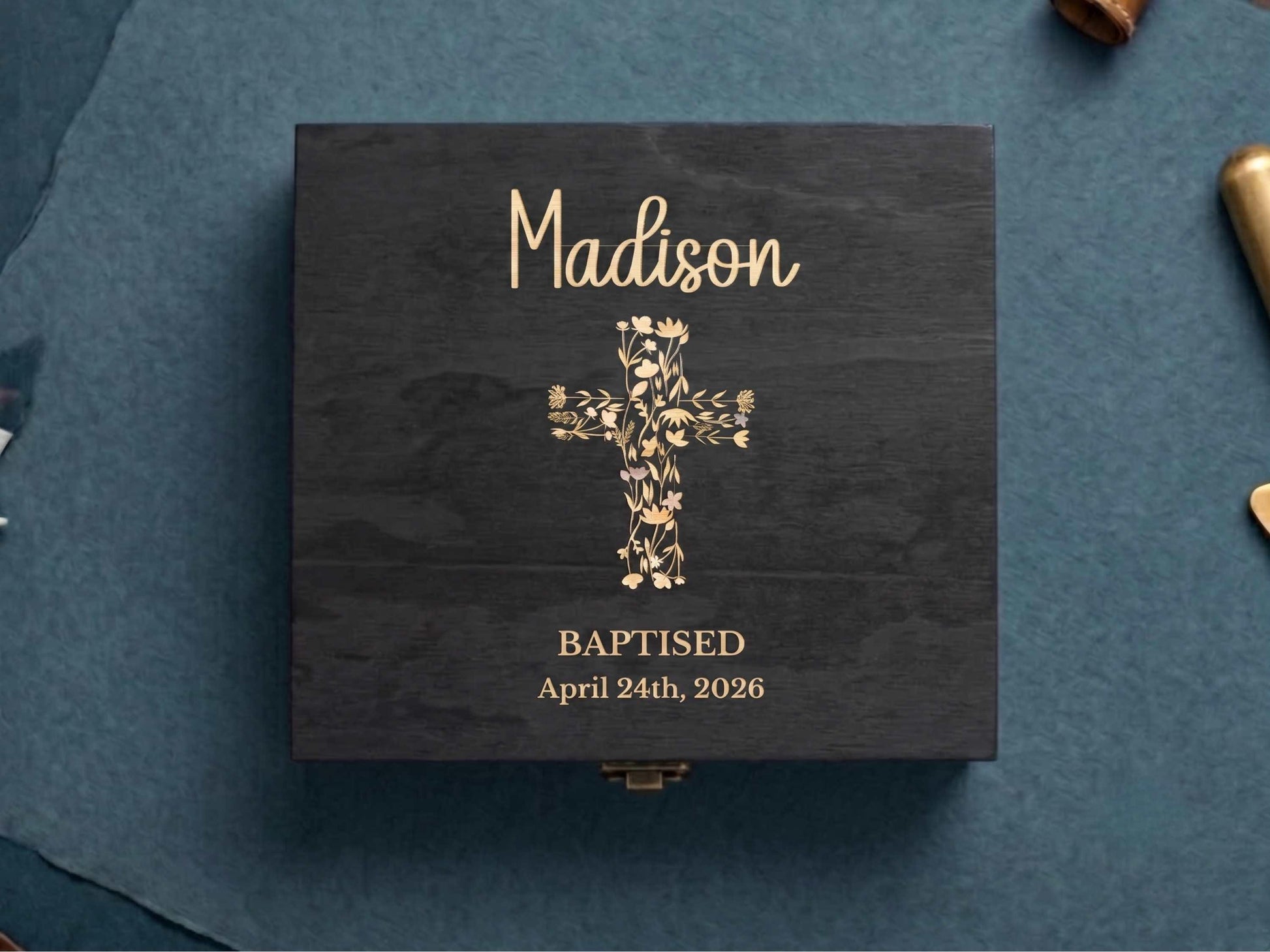Girls Baptism Memory Box