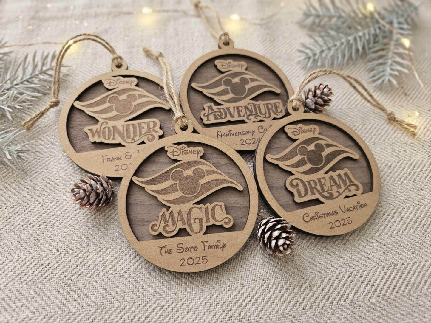 Disney Cruise Line Personalized Ornaments