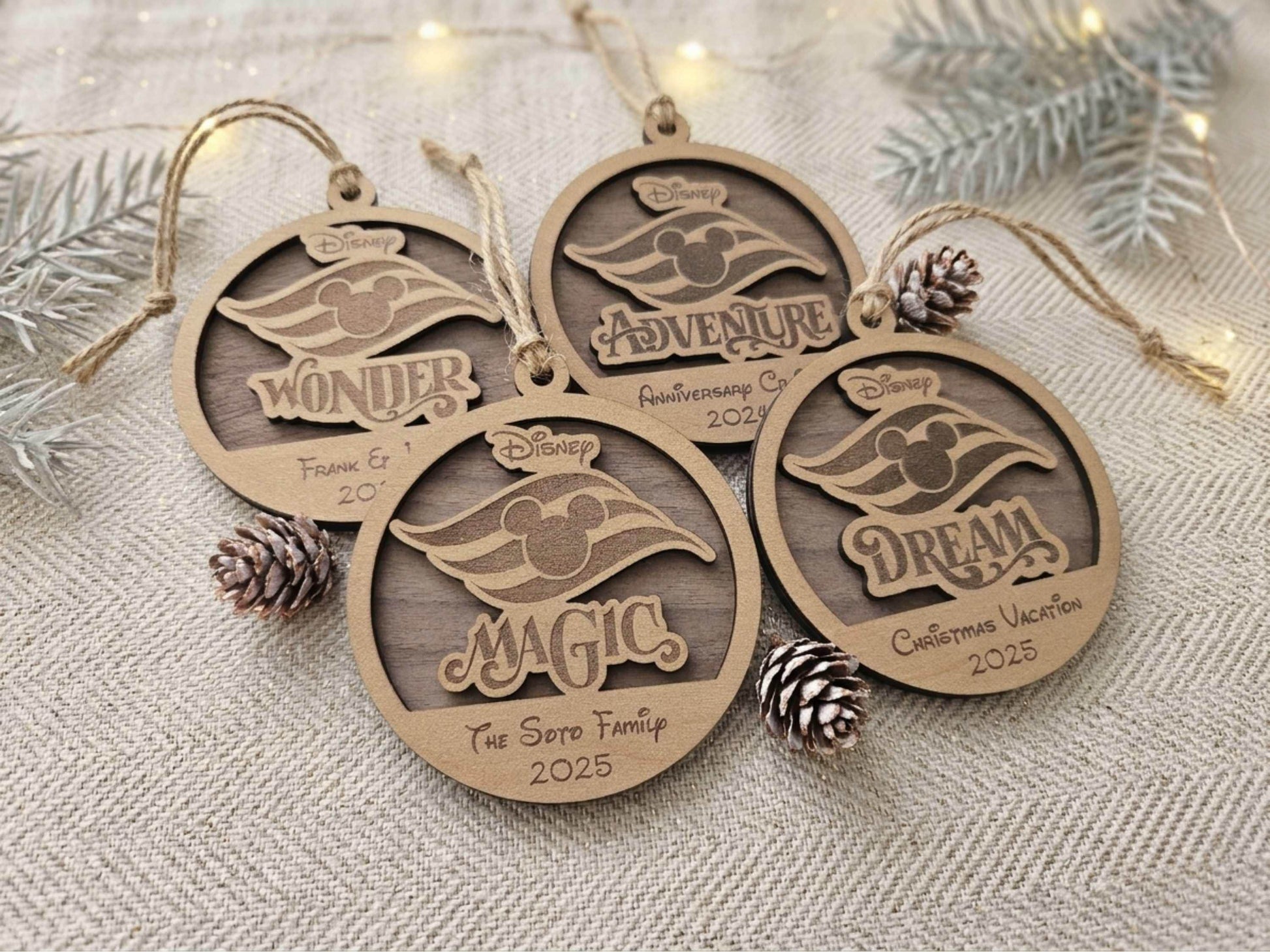 Disney Cruise Line Personalized Ornaments