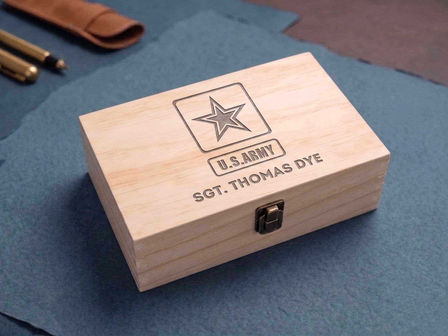 Personalized US Army Memory Box