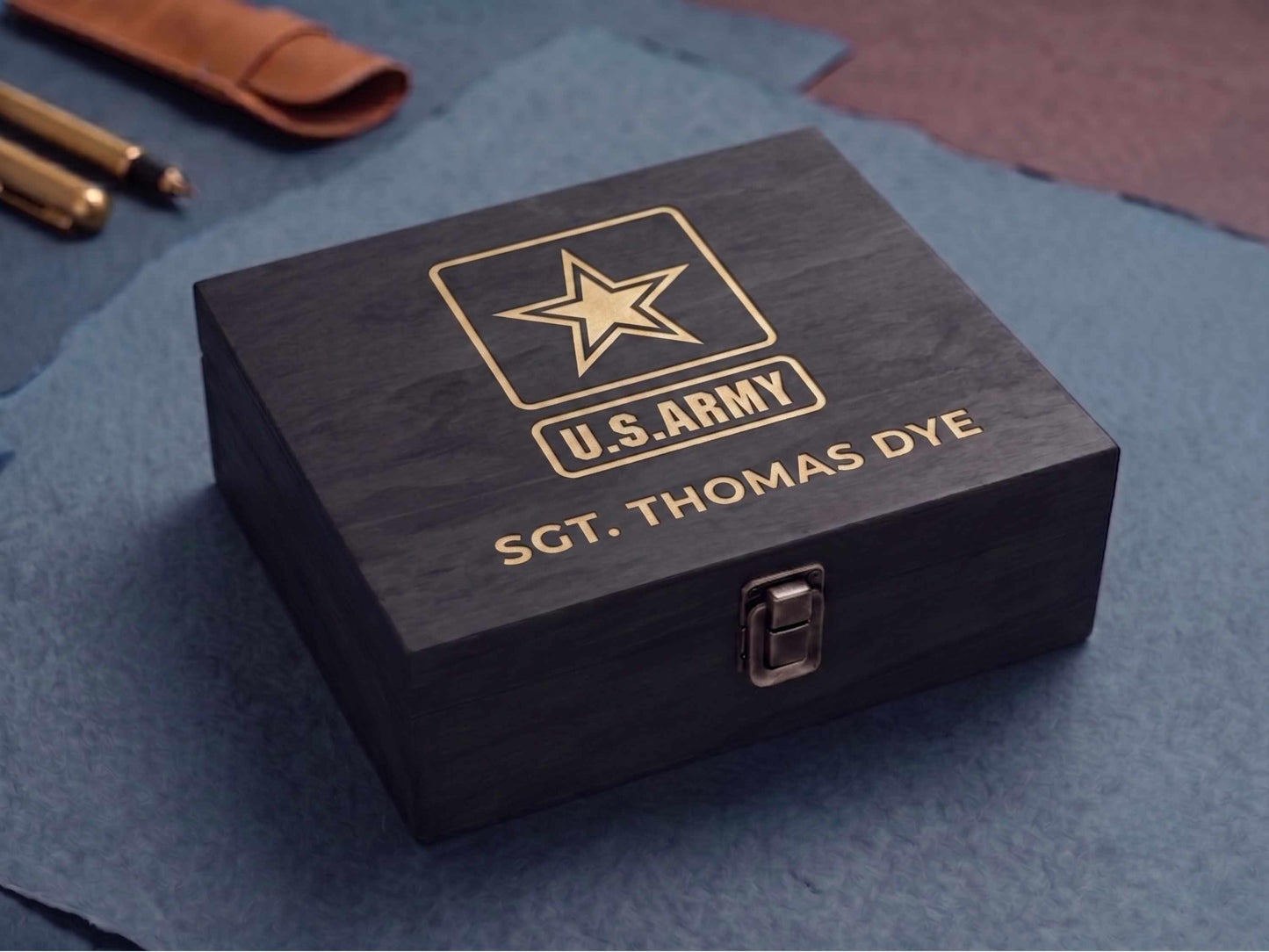 Personalized US Army Memory Box