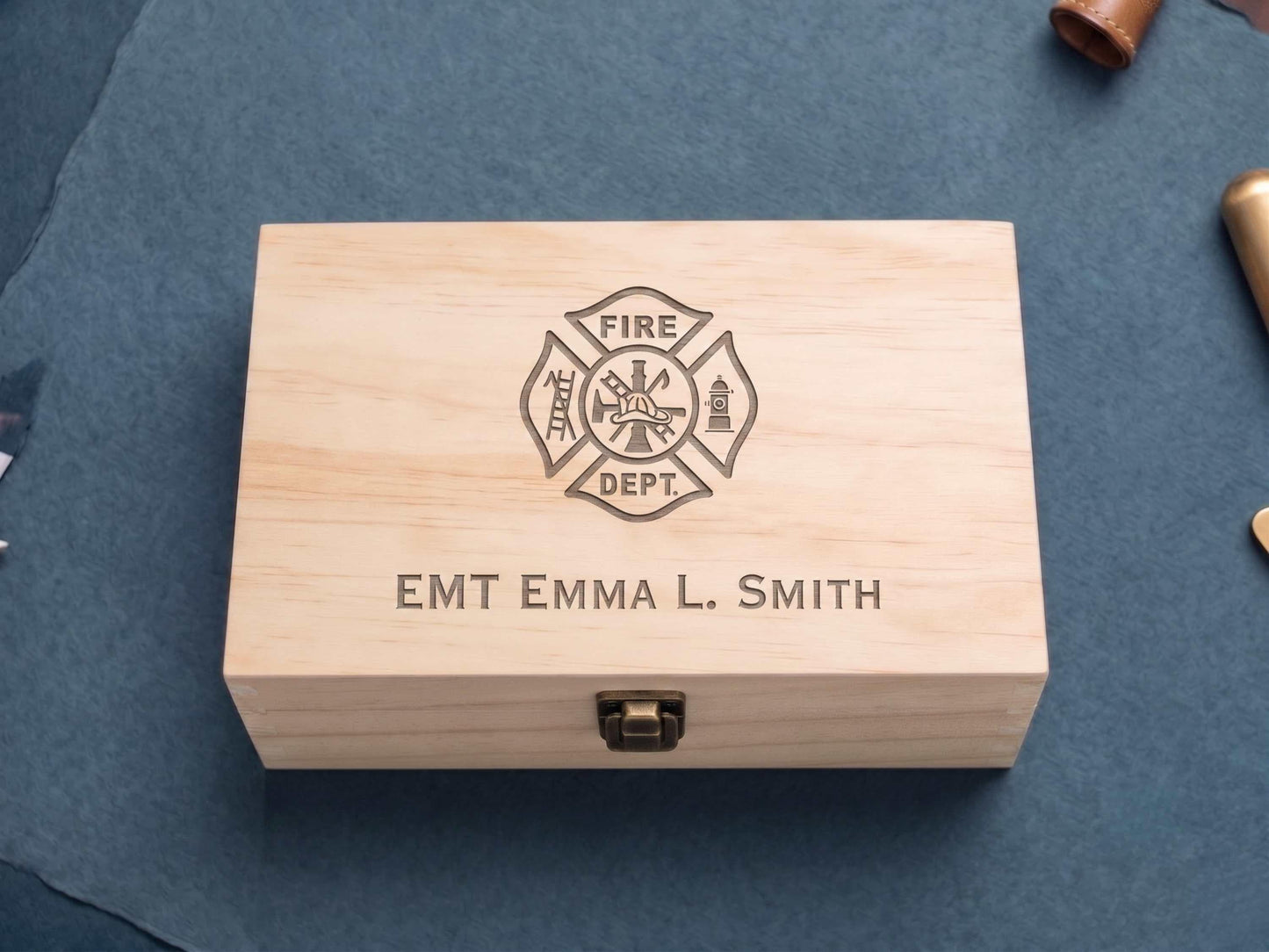 Personalized Fire Fighter Keepsake Box