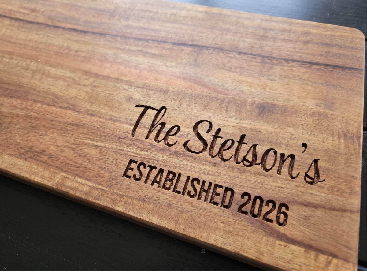 Personalized Engraved Acacia Charcuterie Board