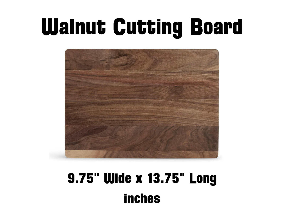 Personalized Cutting Board Custom Engraved Walnut Charcuterie Board Wedding Housewarming Gift