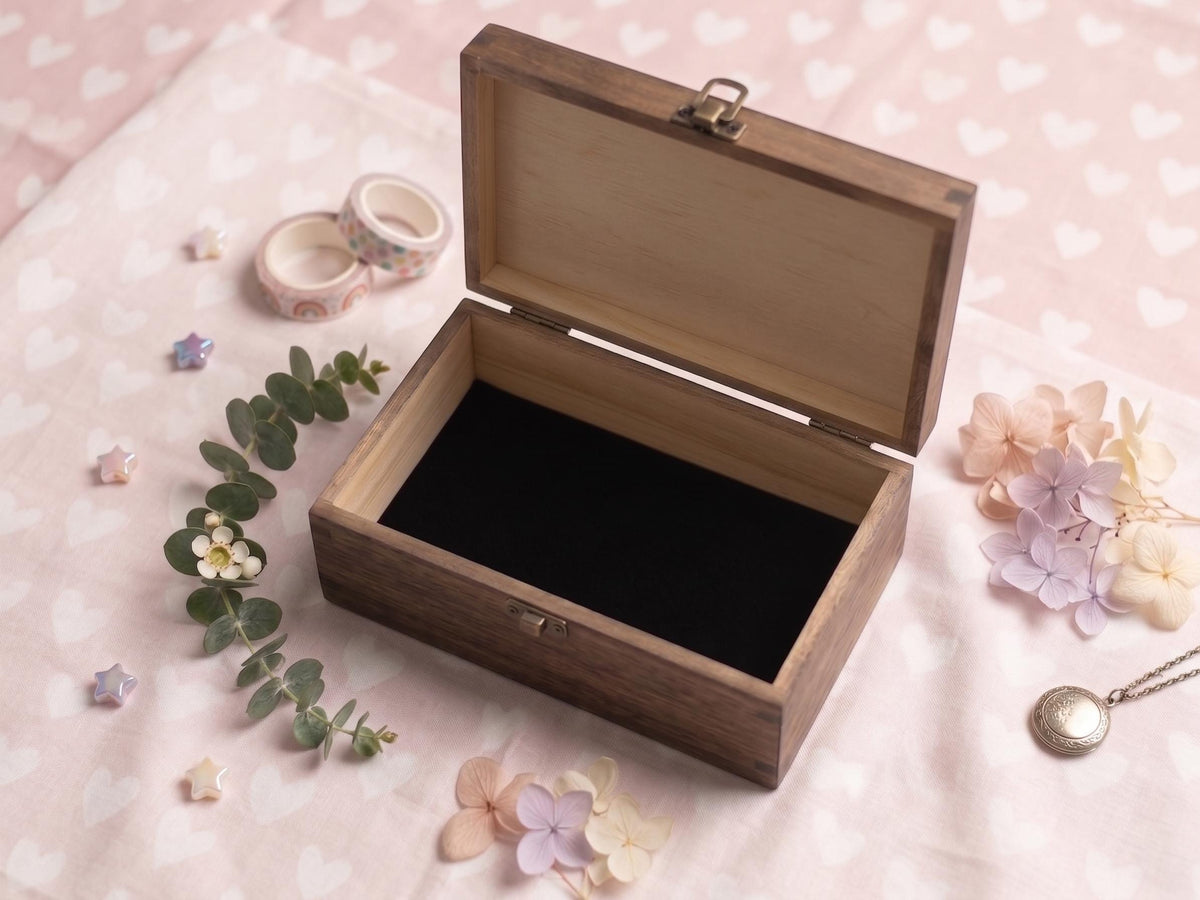 Personalized Girls Fairytale Box - Custom Wooden Keepsake Memory Box Gift for Her